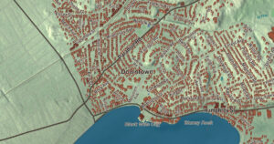Close-up of the Swampscott, Massachusetts aerial map