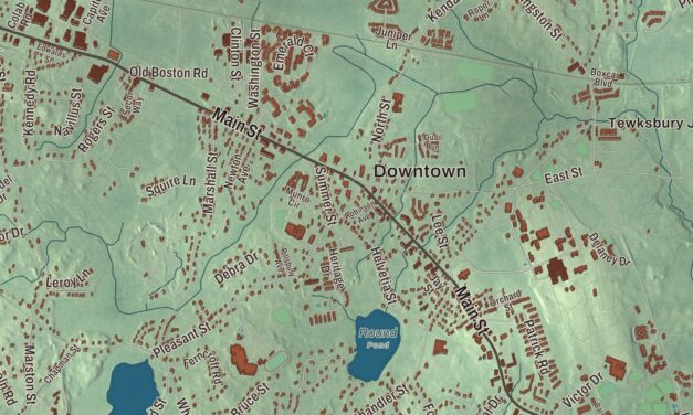 Beautifully Detailed Map of Tewksbury, Massachusetts