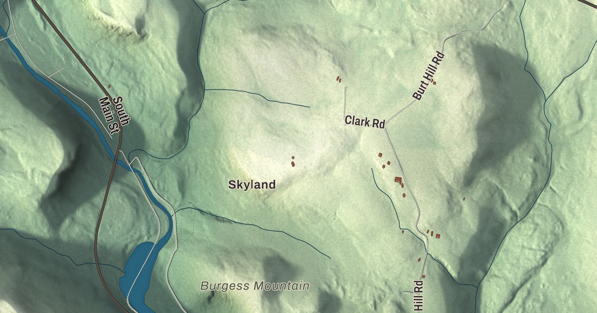 Beautifully Detailed Map of Tolland, Massachusetts