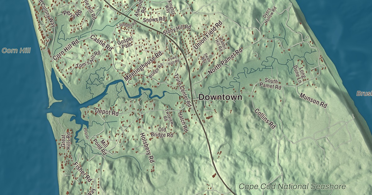 Beautifully Detailed Map of Truro, Massachusetts