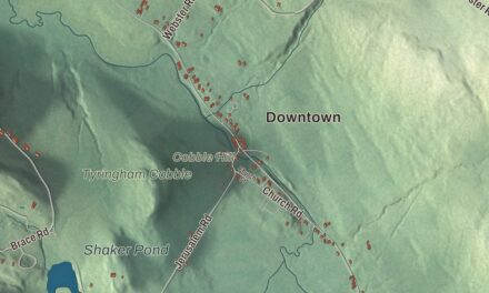 Beautifully Detailed Map of Tyringham, Massachusetts