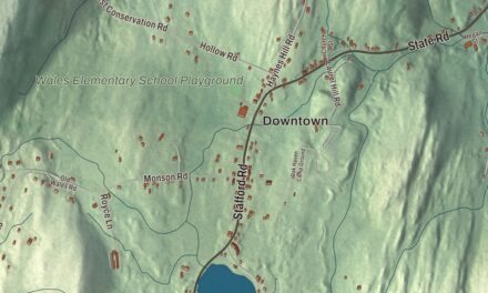 Beautifully Detailed Map of Wales, Massachusetts