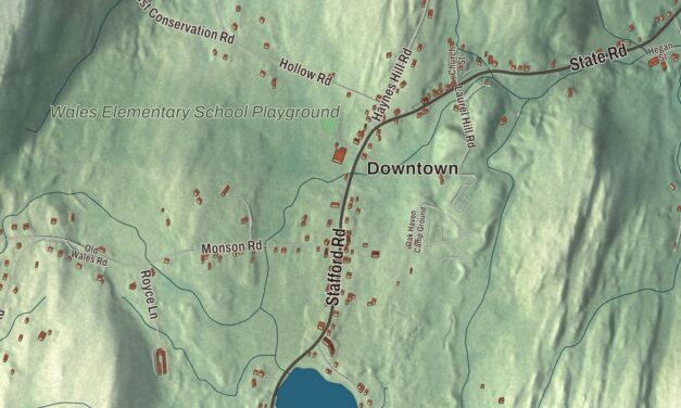 Beautifully Detailed Map of Wales, Massachusetts