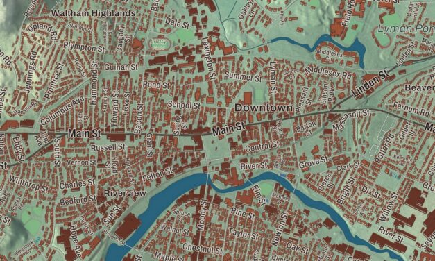 Beautifully Detailed Map of Waltham, Massachusetts