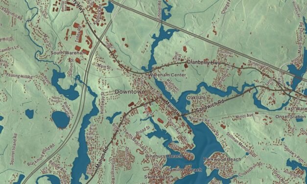 Beautifully Detailed Map of Wareham, Massachusetts