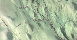 Close-up of the Washington, Massachusetts aerial map