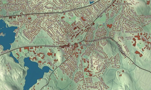 Beautifully Detailed Map of Wellesley, Massachusetts