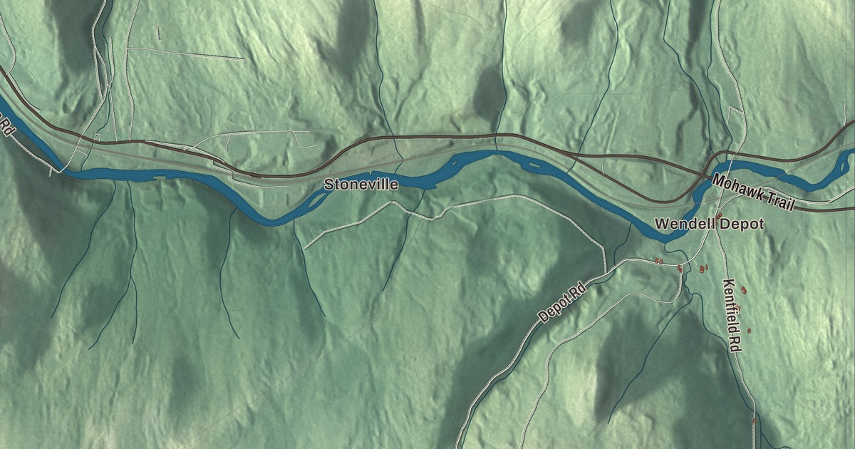 Beautifully Detailed Map of Wendell, Massachusetts