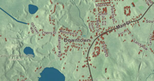 Close-up of the Wenham, Massachusetts aerial map