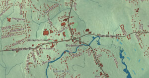 Close-up of the West Bridgewater, Massachusetts aerial map