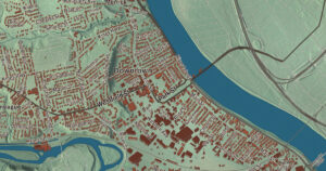Close-up of the West Springfield, Massachusetts aerial map