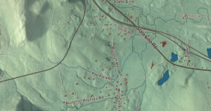 Close-up of the West Stockbridge, Massachusetts aerial map