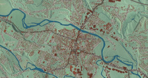Close-up of the Westfield, Massachusetts aerial map
