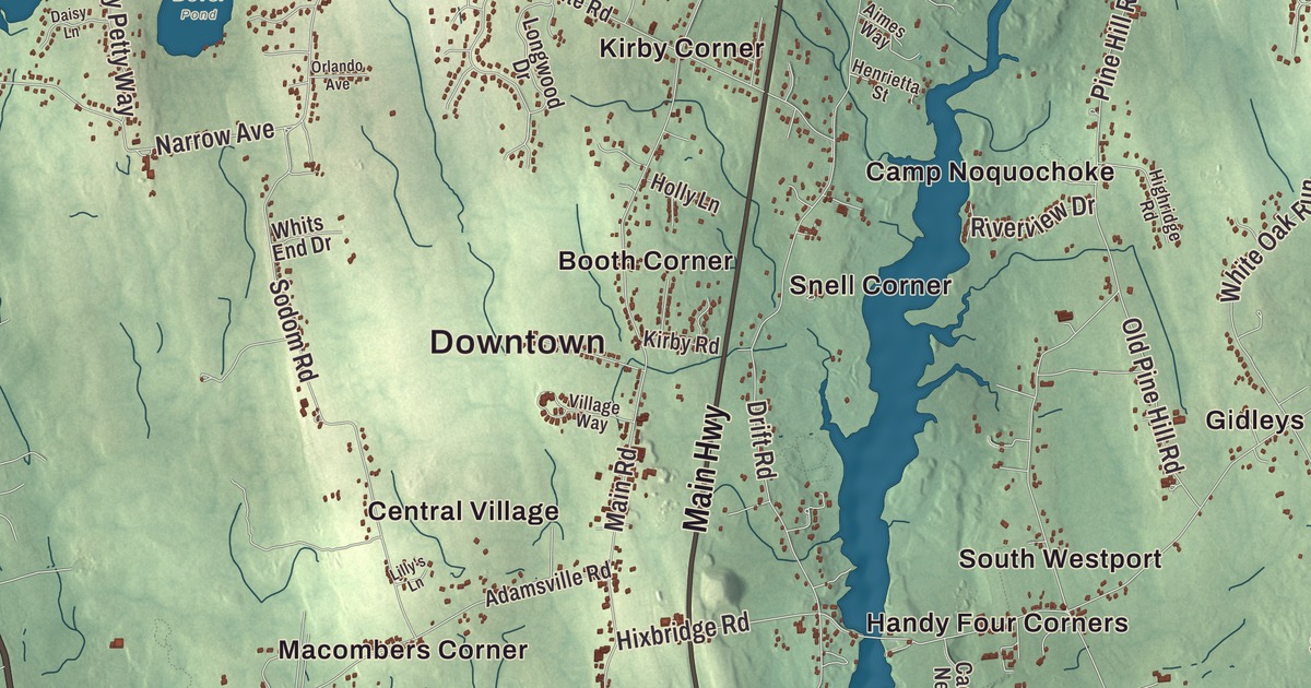 Beautifully Detailed Map of Westport, Massachusetts