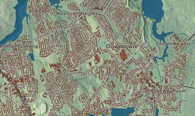 Beautifully Detailed Map of Weymouth, Massachusetts