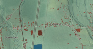 Close-up of the Whately, Massachusetts aerial map