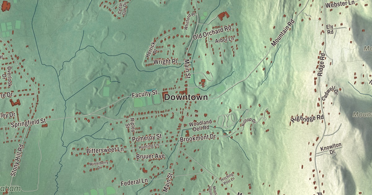 Beautifully Detailed Map of Wilbraham, Massachusetts