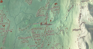 Close-up of the Wilbraham, Massachusetts aerial map