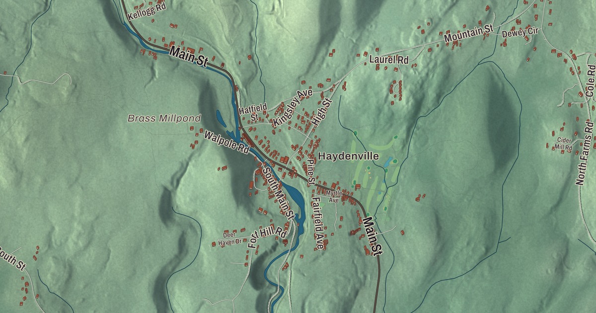 Beautifully Detailed Map of Williamsburg, Massachusetts