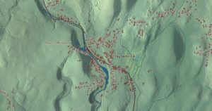 Close-up of the Williamsburg, Massachusetts aerial map