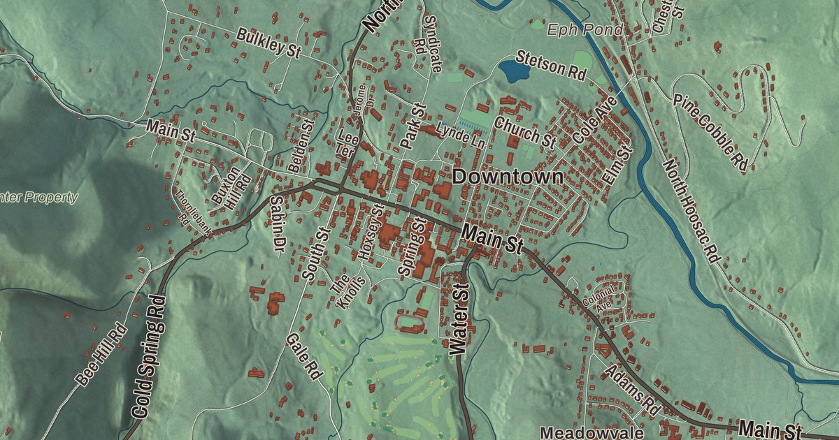 Beautifully Detailed Map of Williamstown, Massachusetts