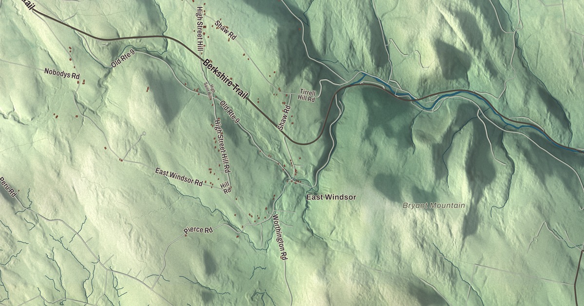 Beautifully Detailed Map of Windsor, Massachusetts