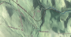 Close-up of the Windsor, Massachusetts aerial map