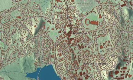 Beautifully Detailed Map of Woburn, Massachusetts