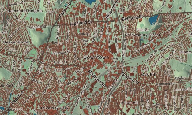 Beautifully Detailed Map of Worcester, Massachusetts
