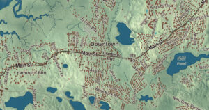 Close-up of the Yarmouth, Massachusetts aerial map