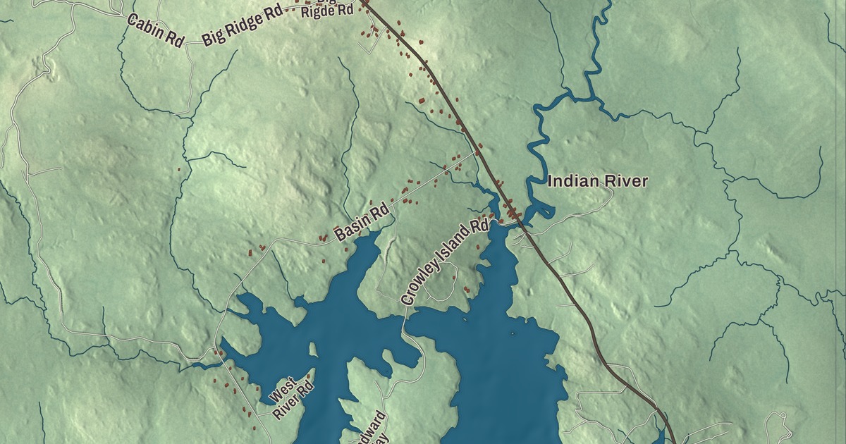 Map of Addison, Maine