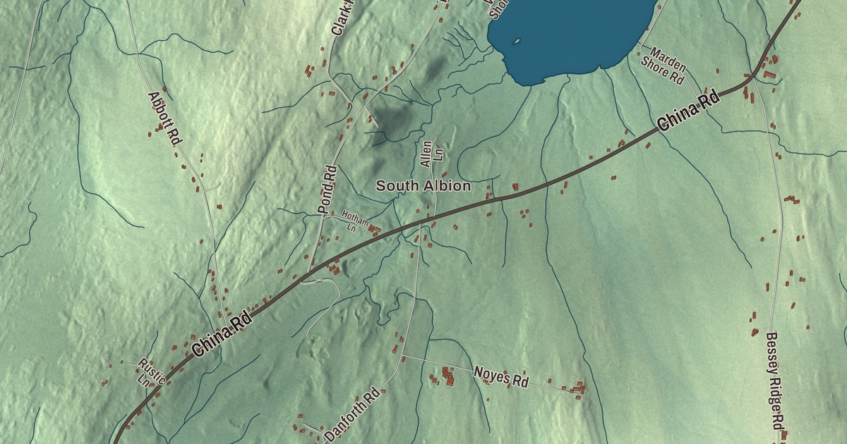 Map of Albion, Maine