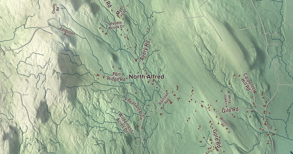 Map of Alfred, Maine
