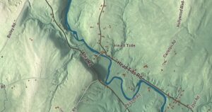 Close-up of the Alna, Maine aerial map