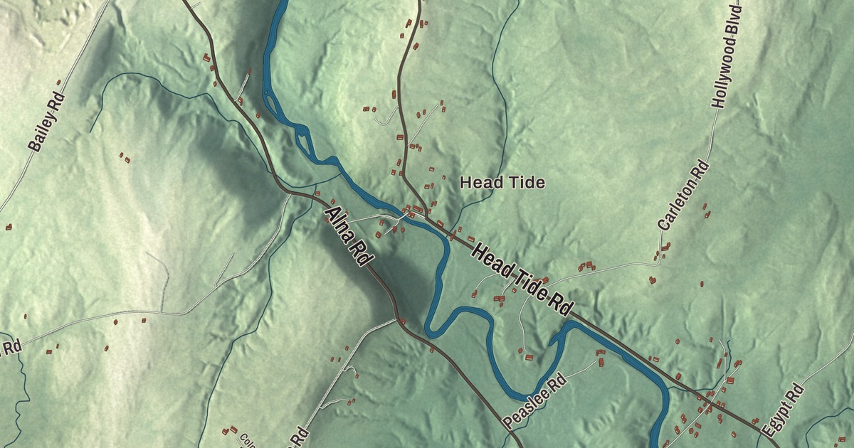 Map of Alna, Maine