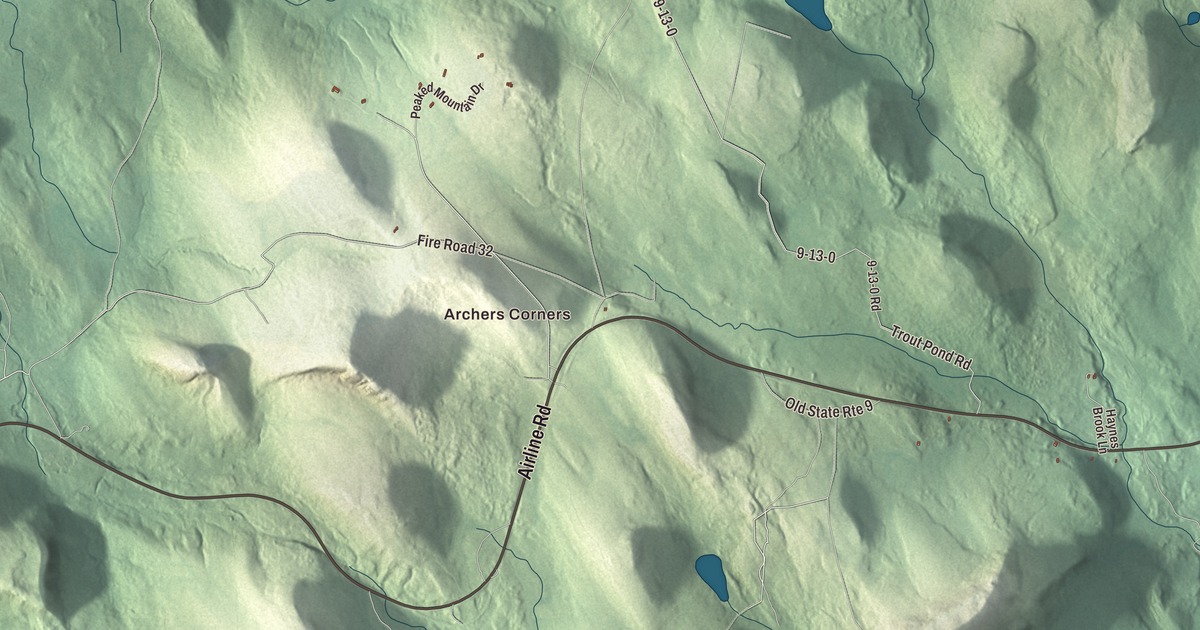 Map of Amherst, Maine