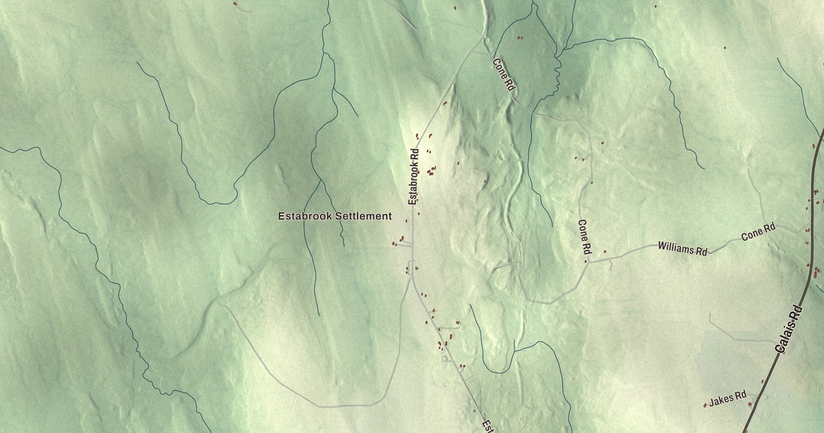Map of Amity, Maine