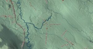 Close-up of the Andover, Maine aerial map