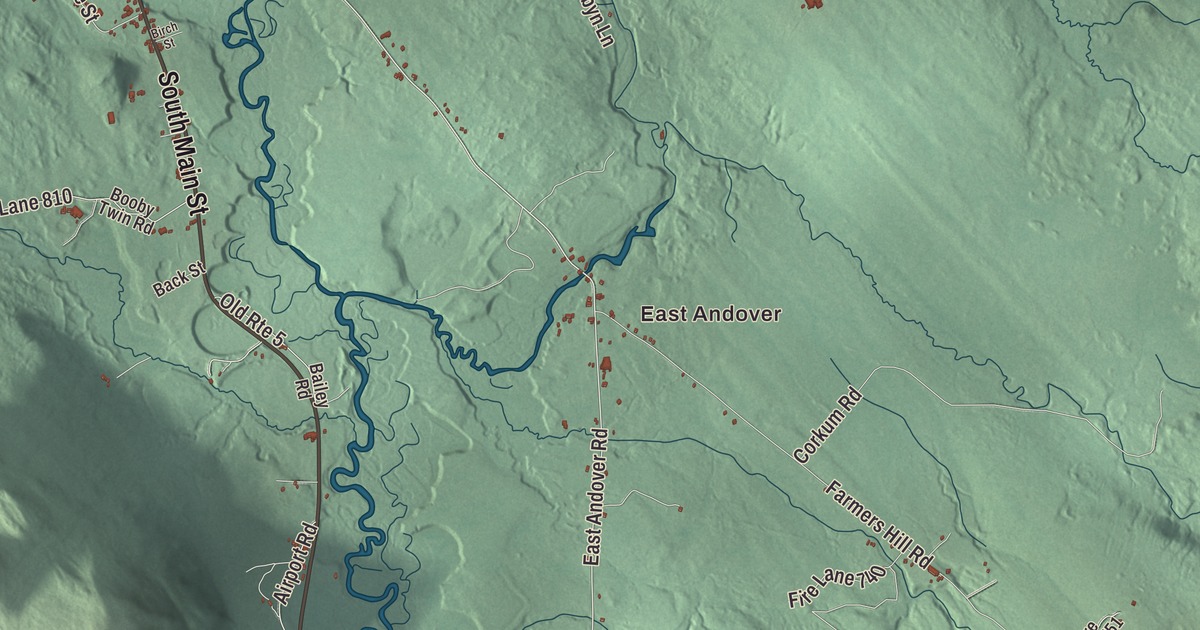 Map of Andover, Maine
