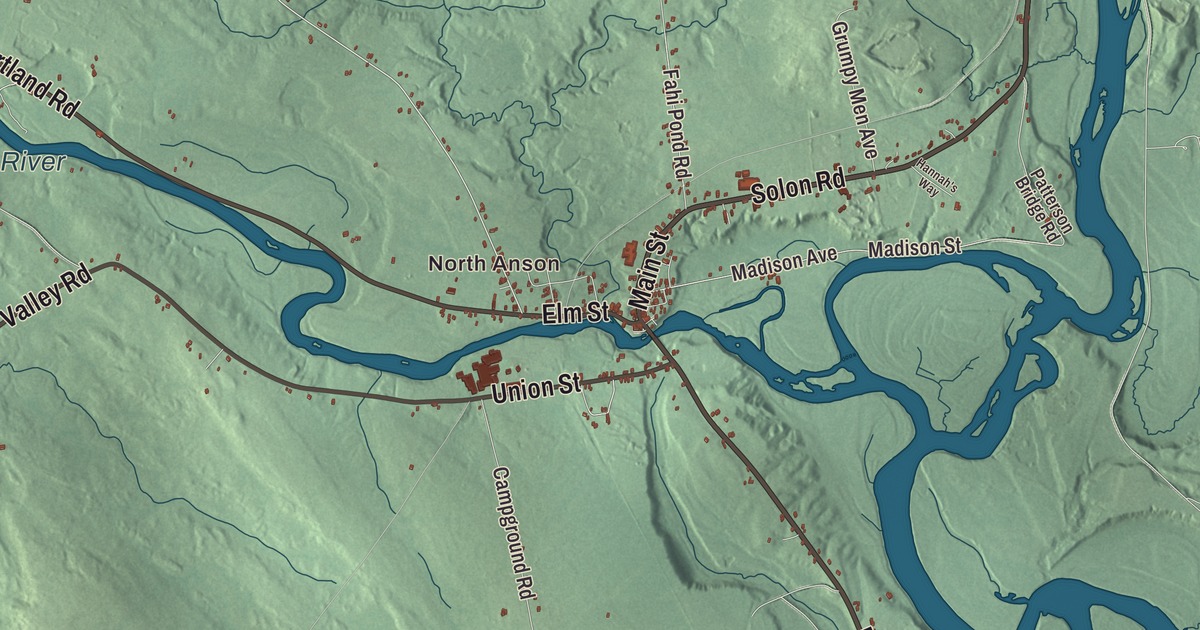 Map of Anson, Maine
