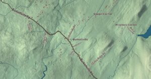 Close-up of the Appleton, Maine aerial map