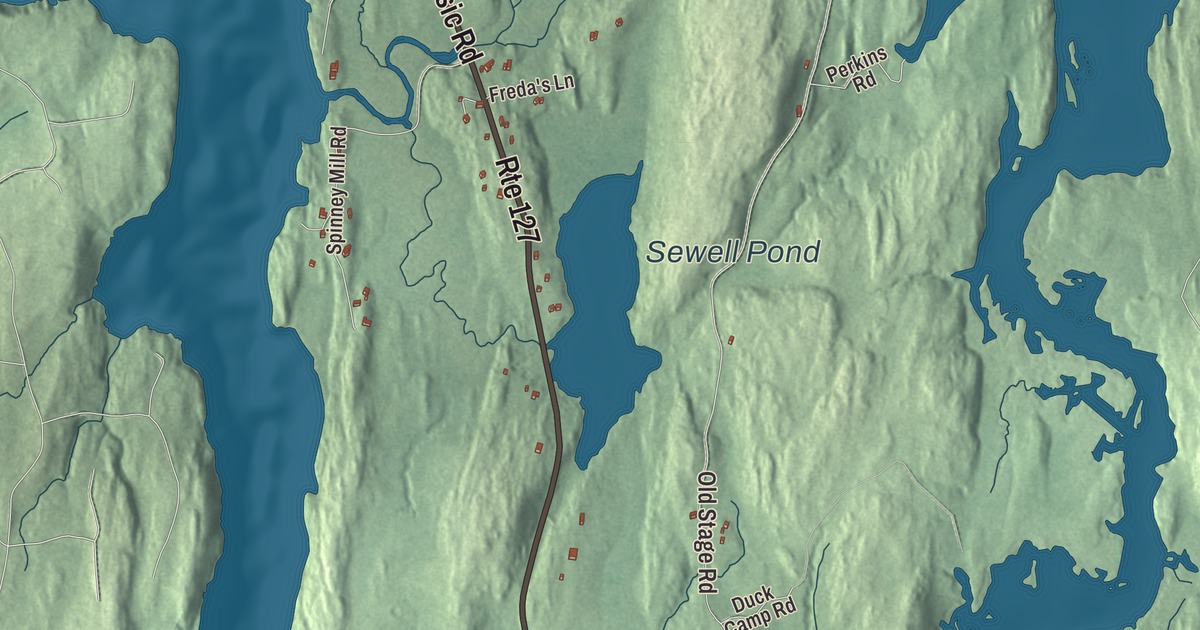 Map of Arrowsic, Maine