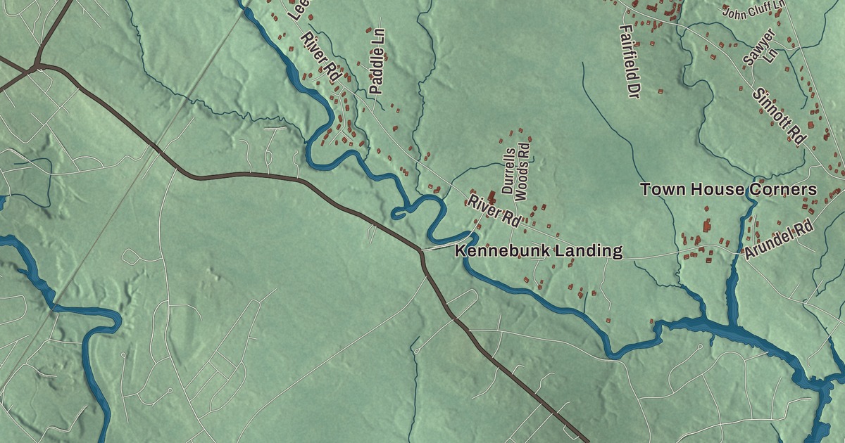 Map of Arundel, Maine