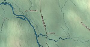 Close-up of the Ashland, Maine aerial map