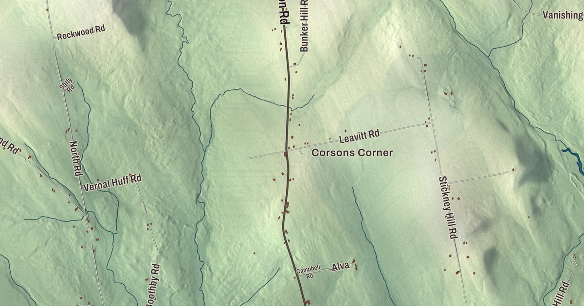 Map of Athens, Maine