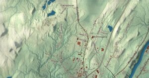 Close-up of the Augusta, Maine aerial map