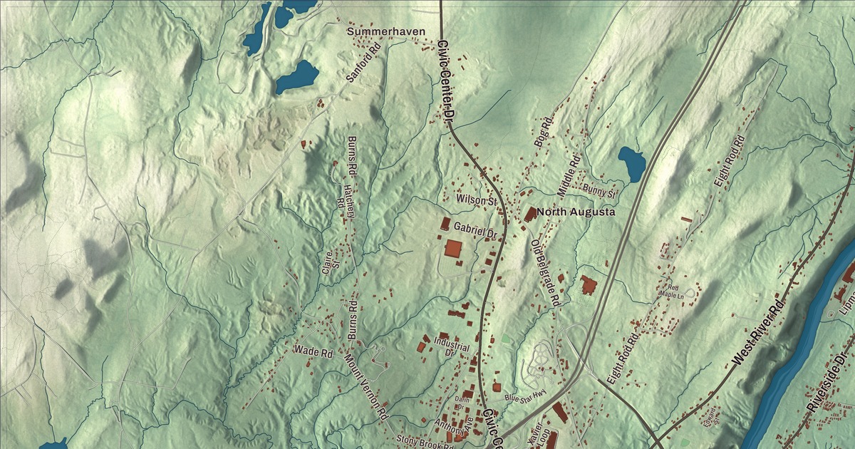 Map of Augusta, Maine