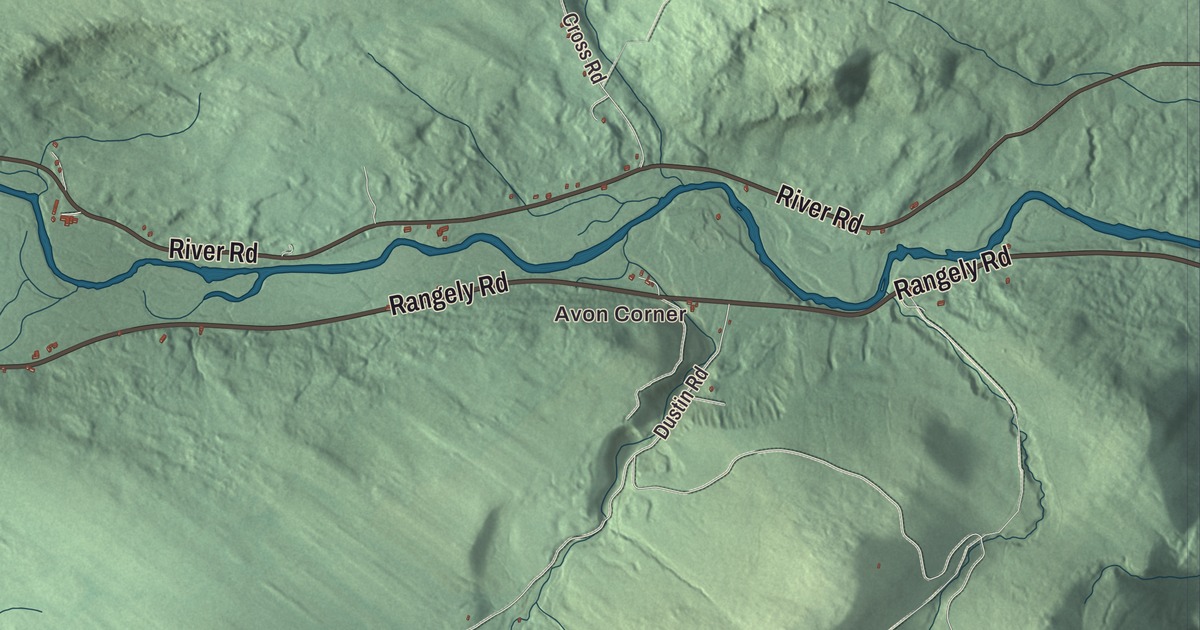 Map of Avon, Maine