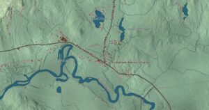 Close-up of the Baldwin, Maine aerial map