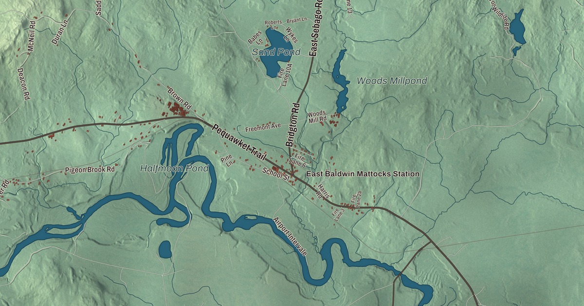 Map of Baldwin, Maine